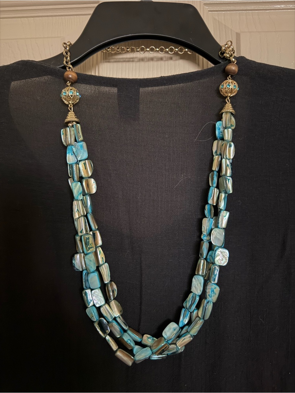 Handcrafted Multi-Strand Turquoise Beaded Necklace - Elegant Women's Jewelry
